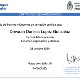 Certificado GENERO daniela