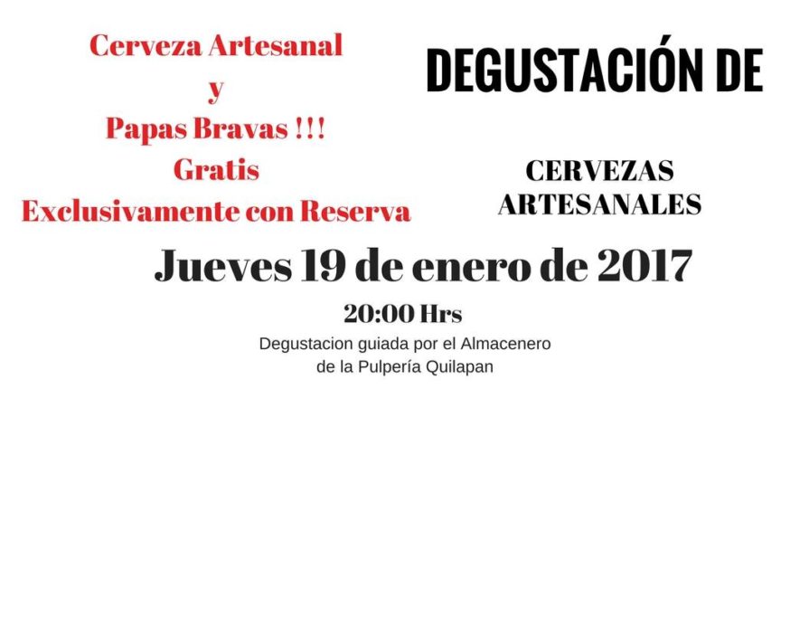Degustación de Cervezas Artesanales "Día del Maestro Cervecero"