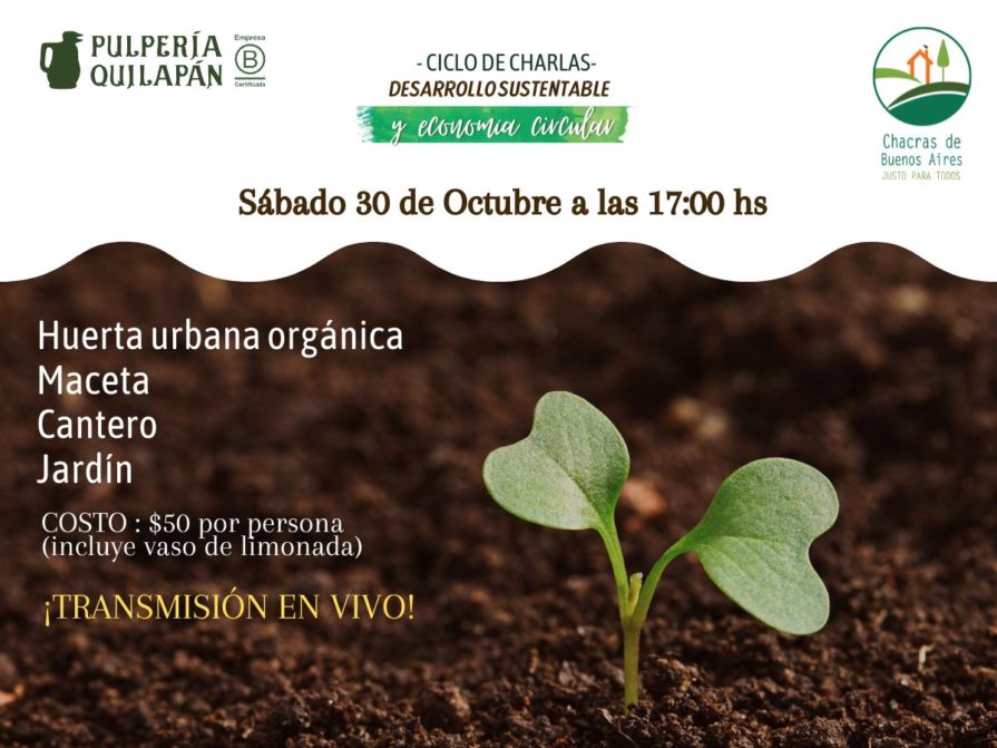 Charla sobre huerta orgánica en la Pulpería Quilapán