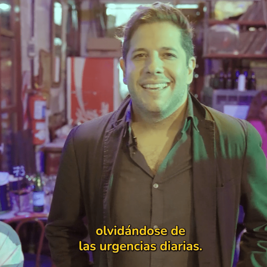 Víctor de Los Pampas en la peña pulpera